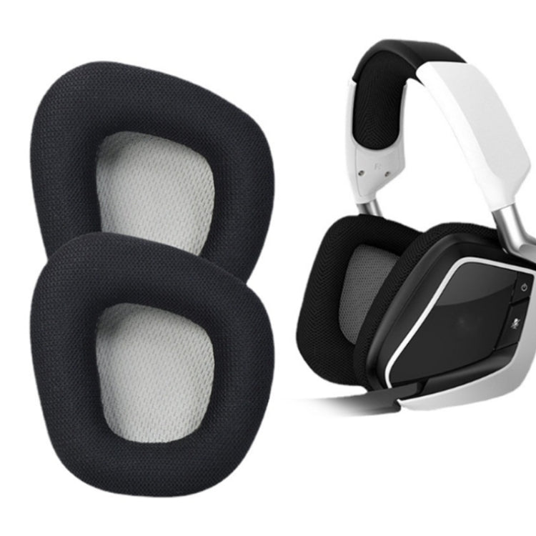2 PCS Replacement Earpads for Corsair Void Pro Elite,Style: Black Protein Leather