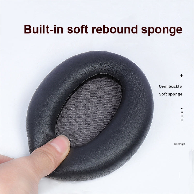 2 PCS Headset Earmuffs Sponge Cover for Edifier W820nb,Style: Blue Head Beam