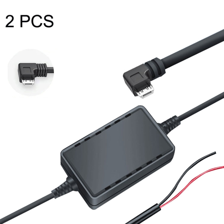 2 PCS USB Car Charge 12V To 5V Navigation Instrument Reduction Line(Android Left Bend)