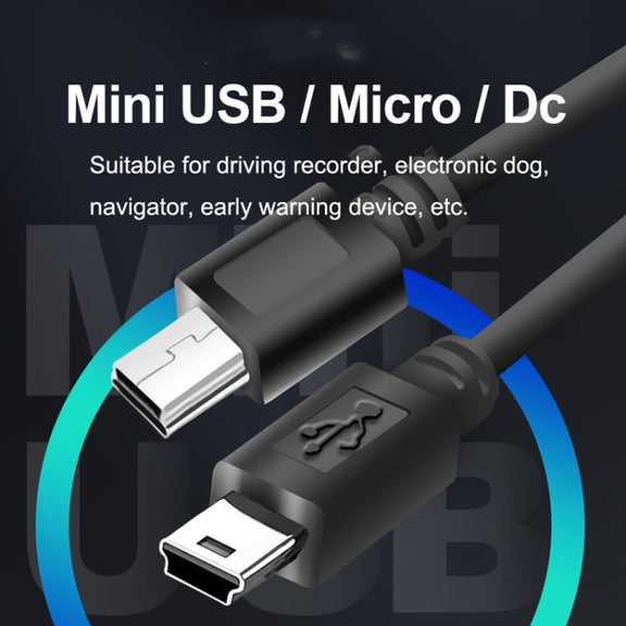 2 PCS USB Car Charge 12V To 5V Navigation Instrument Reduction Line(Android Right Bend)
