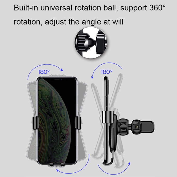 Universal Metal Gravity Car Phone Holder(Gold)