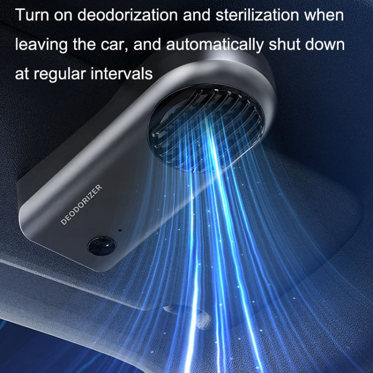 Car Mini Air Purifier Toilet Deodorant Shoe Cabinet Sterilizer(Grey)