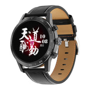 LOANIY DT70 Analog Digital Dual Display Smart Call Watch(Black Leather)