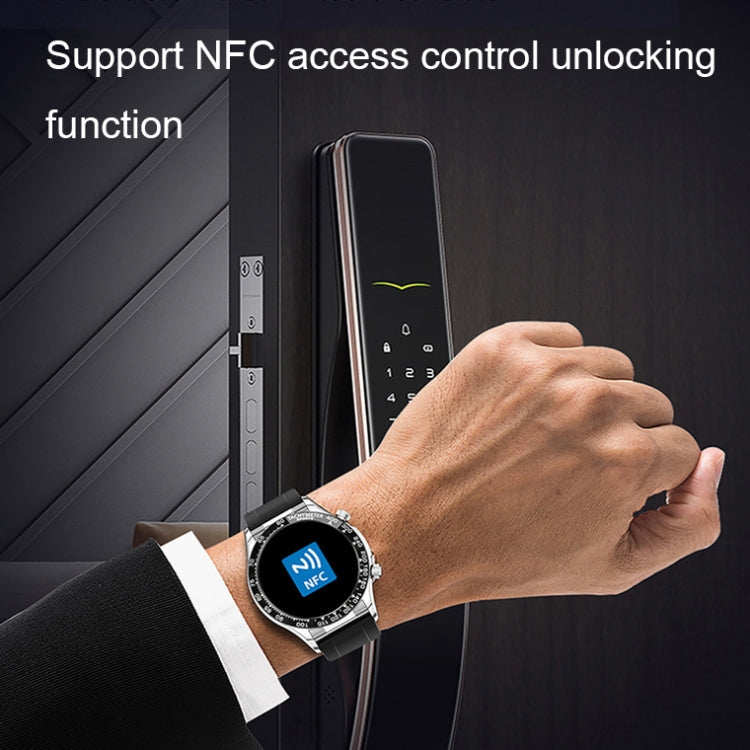 LOANIY E18 Pro Smart Bluetooth Calling Watch with NFC Function, Color: Gold Silicone