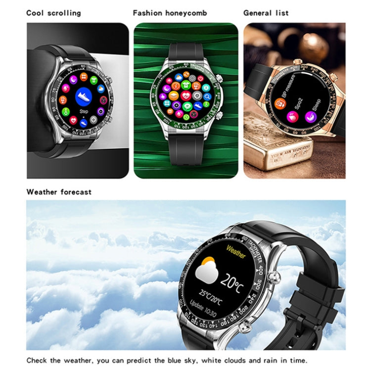 LOANIY E18 Pro Smart Bluetooth Calling Watch with NFC Function, Color: Gold Silicone