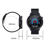 LOANIY E80 1.3 Inch Heart Rate Detection Smart Watch, Color: Black Steel
