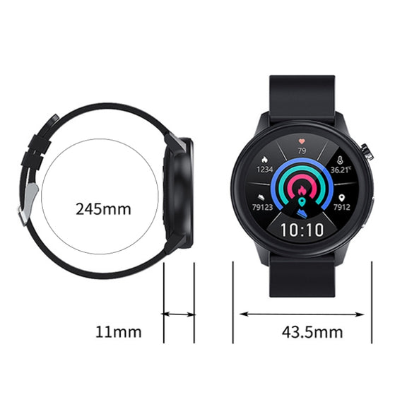 LOANIY E80 1.3 Inch Heart Rate Detection Smart Watch, Color: Black Steel