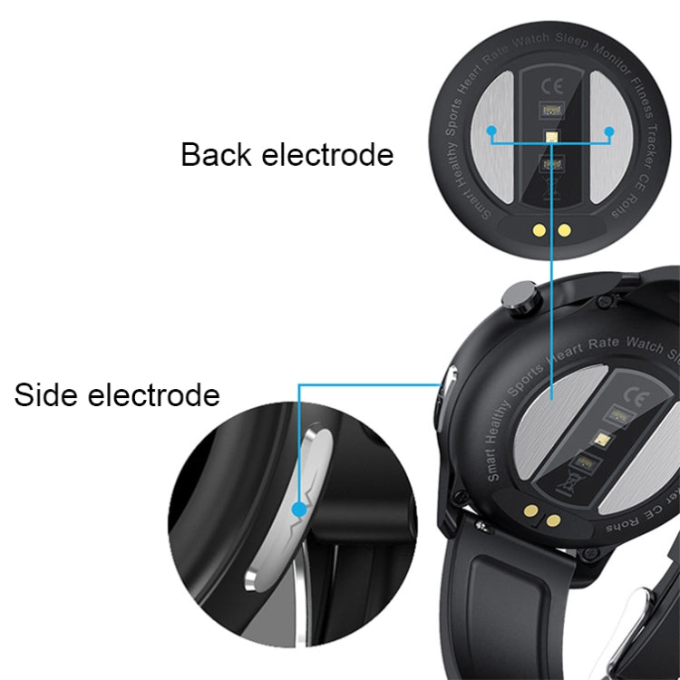 LOANIY E80 1.3 Inch Heart Rate Detection Smart Watch, Color: Black Steel