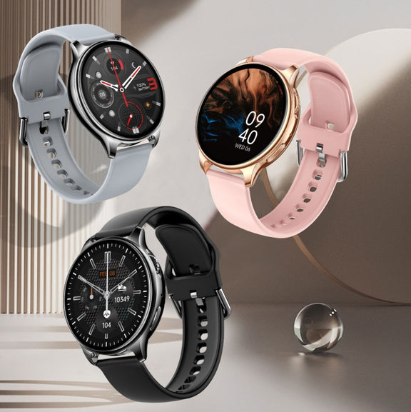Wearkey Y22 1.32 Inch Bluetooth Calling Smart Watch with Rotary Button(Silver Gray)