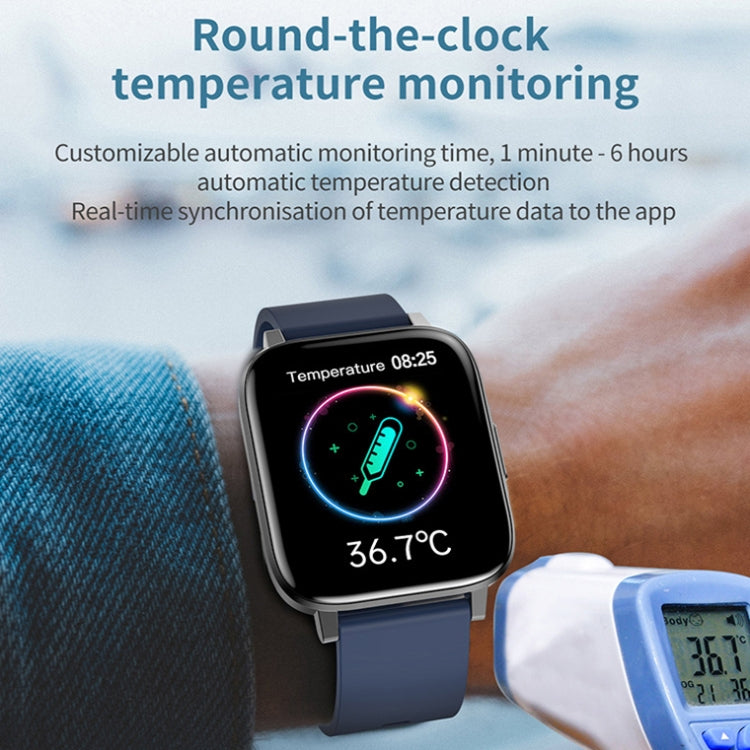 LOANIY F60 1.7 Inch Body Temperature Detection Smart Watch(Red)