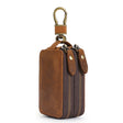 TP-9032 First Layer Cowhide Multifunctional Double Zipper Car Key Case(Brown) - Car Key Cases by PMC TechLife | Online Shopping South Africa | PMC TechLife | Buy Now Pay Later Mobicred