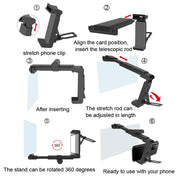 F22 Mobile Phone Screen Amplifier Desktop Lazy Folding Convenient Mobile Phone Stand(Black)