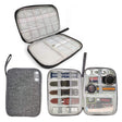 Travel Portable Strap Data Cable Storage Bag(Grey) - Others by PMC TechLife | Online Shopping South Africa | PMC TechLife | Buy Now Pay Later Mobicred