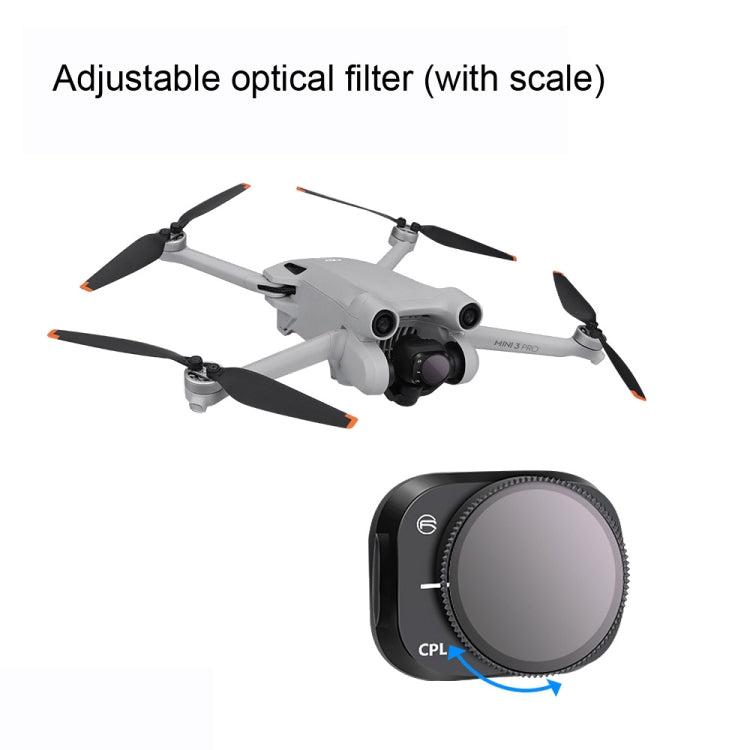 RCSTQ Aluminum Alloy Adjustable Filter Accessories for DJI Mini 3 Pro,Style: CPL