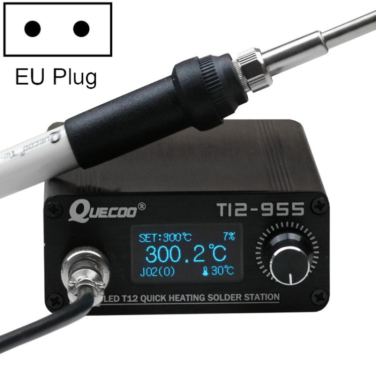 QUECOO 1.3-inch Screen Constant Temperature Soldering Iron, Set: EU Plug (955+M8)