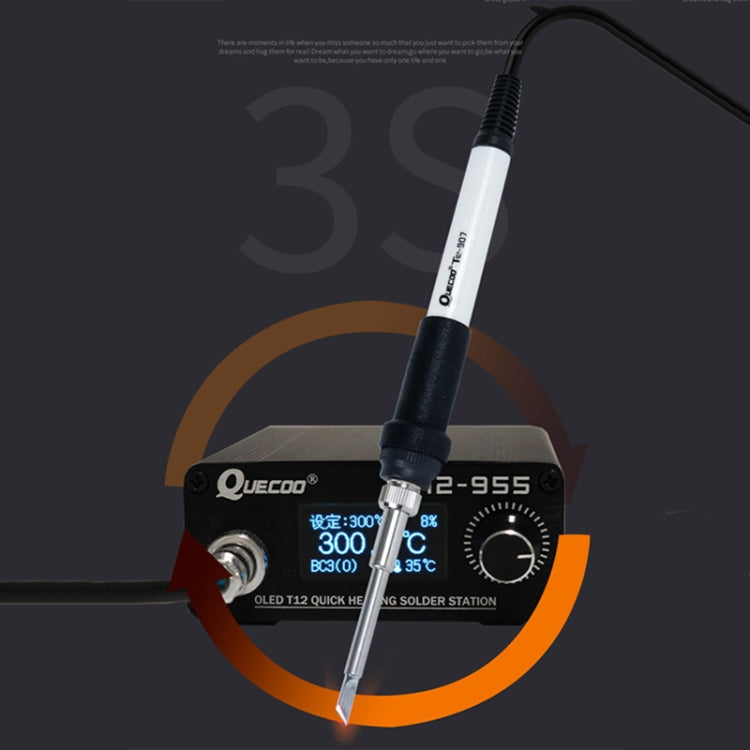 QUECOO 1.3-inch Screen Constant Temperature Soldering Iron, Set: US Plug (955+M8)
