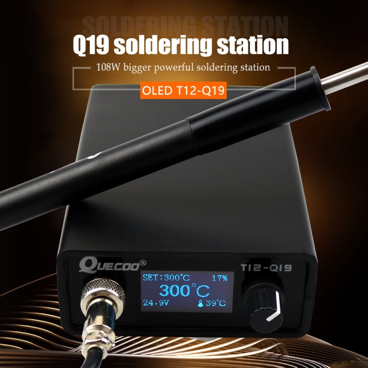 QUECOO 1.3 Inch Display Soldering Station with Handle, Set: EU Plug (Q19+M8)