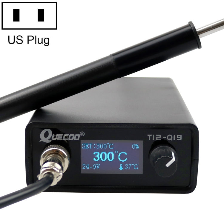 QUECOO 1.3 Inch Display Soldering Station with Handle, Set: US Plug (Q19+907)