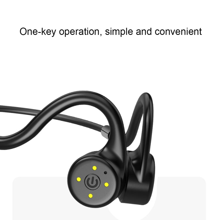 X5 Magnetic Charging Bone Conduction Bluetooth Earphone(Black)