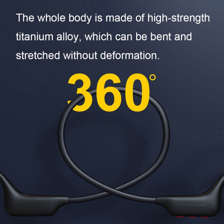 GCRT-X6 Earhook Bone Conduction Sports Bluetooth Headphones(Black)