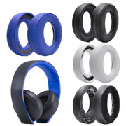 2 PCS Headphone Sponge Cover for SONY PS3 PS4 7.1 Gold,Style: Lamb Leather Earpads