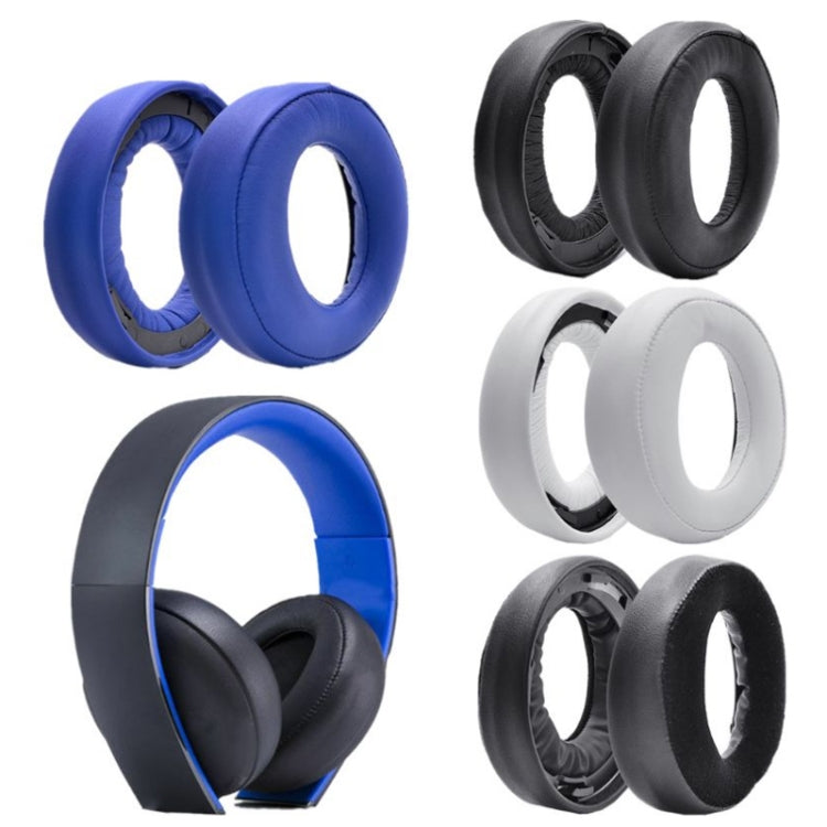 2 PCS Headphone Sponge Cover for SONY PS3 PS4 7.1 Gold,Style: Lamb Leather Earpads