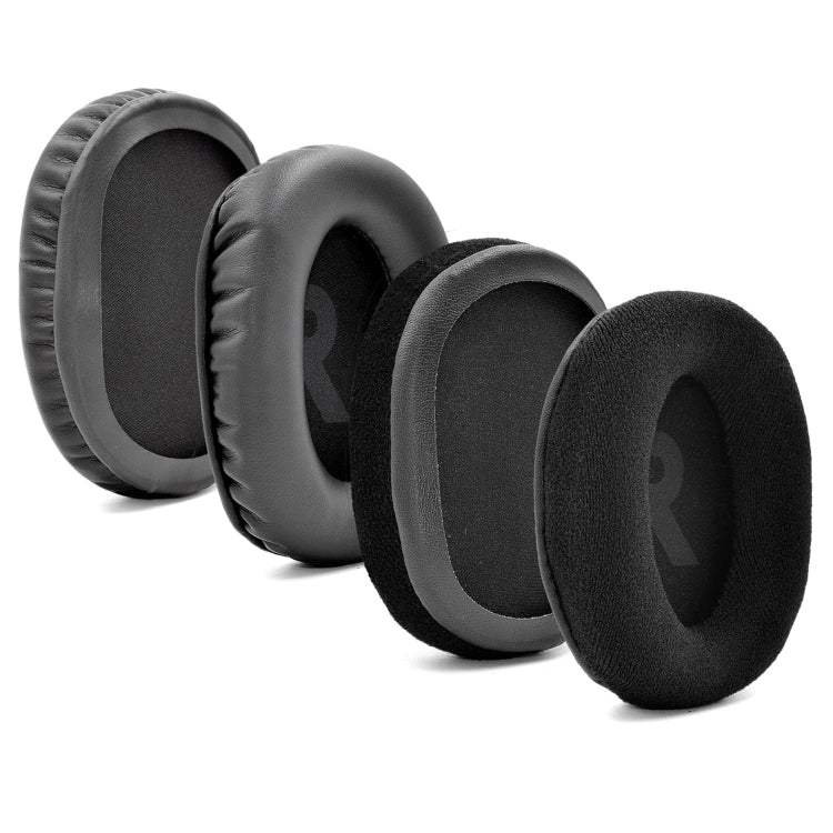 1 Pair Memory Foam Earpads for Logitech Logitech G Pro/G Pro X(Black Protein Leather)