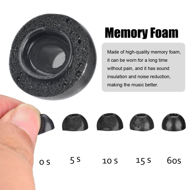 2 PCS Earbuds Memory Foam Ear Caps For TWS Airpods Pro,Size: Large Gray