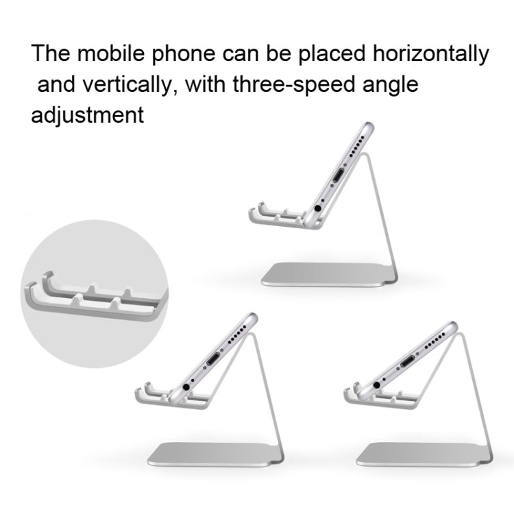 3-gear Adjustable Lazy Metal Mobile Phone Tablet Bracket(Black)