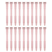 3 Sets 20pcs/Set  Fishbone Silicone Cable Tie Cable Organizer Winder, Color: Pink