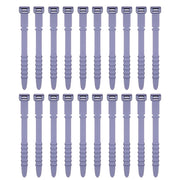 3 Sets 20pcs/Set  Fishbone Silicone Cable Tie Cable Organizer Winder, Color: Purple