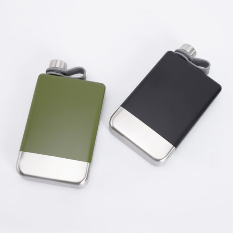 9oz Portable 304 Stainless Steel Flagon Whiskey Vodka Wine Pot Hip Flask(Blue)
