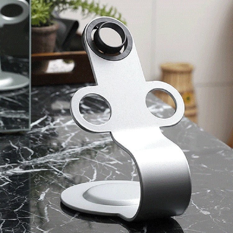 Punch Free Standing Hair Dryer Stand For Dyson 002 Silver