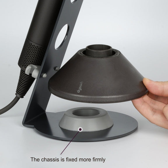 Punch Free Standing Hair Dryer Stand For Dyson 003 Silver
