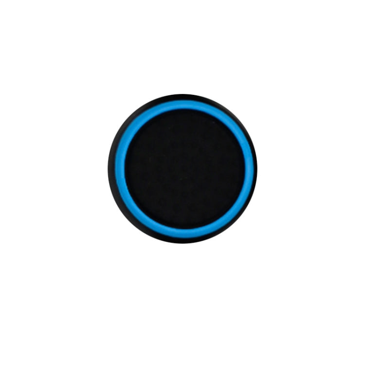 10 PCS Gamepad Silicone Luminous Button Cap Rocker Cap For PS5/PS4/PS3/ONE/360/PRO/series X/S(Black Light Blue)