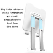 Tablet Mobile Phone Desktop Double Pole Lifting Folding Bracket, Color: White (Large)