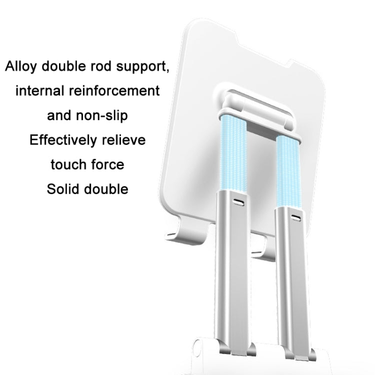 Tablet Mobile Phone Desktop Double Pole Lifting Folding Bracket, Color: Black (Small)