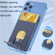 CY133H Silicone Magnetic Phone Holder with Card Holder Function(Pine Needle Green)