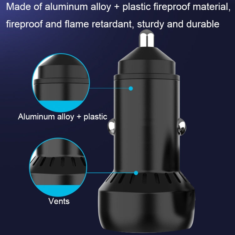 IBD352 Aluminum Alloy Dual Interface Car Charger, Spec: PD30W+PD30W