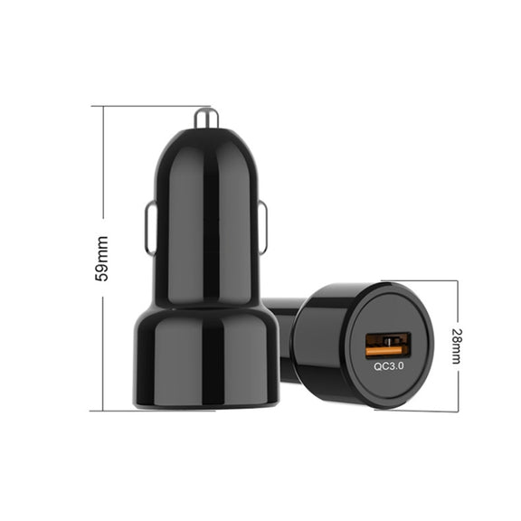 IBD321-Q3 Universal Fireproof Mobile Phone Car Charger, Model: QC3.0+2.4A