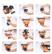 Tteoobl  20m Underwater Diving Camera Housing Case Pouch  Camera Water-resistant Dry Bag, Size: M(Black)