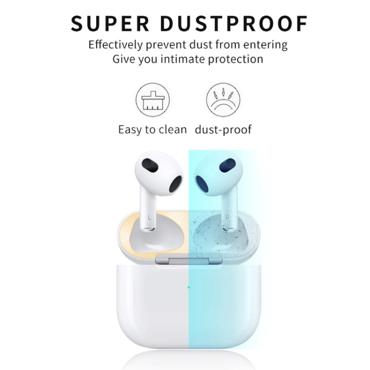 2 PCS Headphone Inner Cover Sticker Dustproof Protective Film For Airpods 3(Gold)