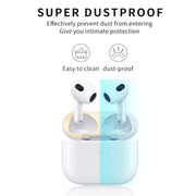 2 PCS Headphone Inner Cover Sticker Dustproof Protective Film For Airpods 3(Blue)