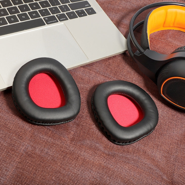2 PCS Slow Rebound Sponge Headphone Cover Cushion For DAREU EH712/EH715(Black Orange Net)