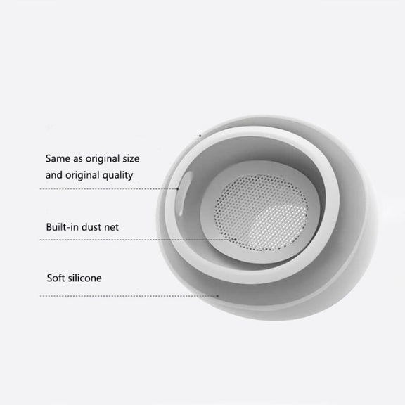4 Sets / 12pcs In-Ear Headphones Silicone Earphone Earbud Case For AirPods  Pro / Pro 2(White)