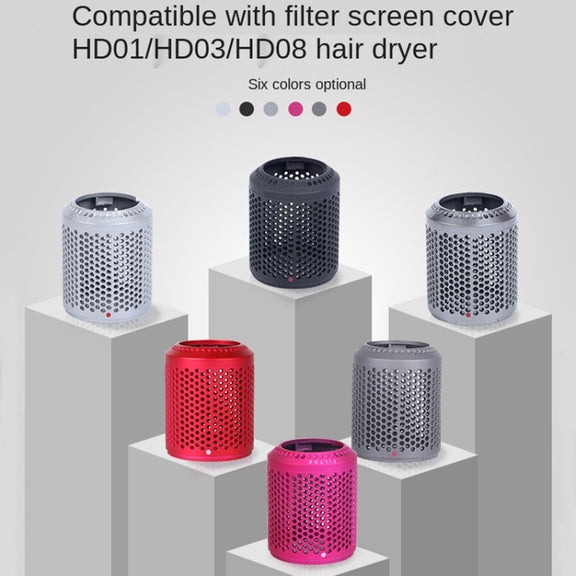 2 PCS Outer Cover Dust Filter for Dyson Hair Dryer HD01/HD03/HD08(Red)