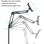 135cm Mobile Phone Tablet Live Broadcast Bedside Lifting Bracket Floor Model (White)