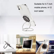 Metal Ring Buckle Live Rotating Magnetic Suction Car Desktop Tablet Folding Phone Bracket(Rose Red)