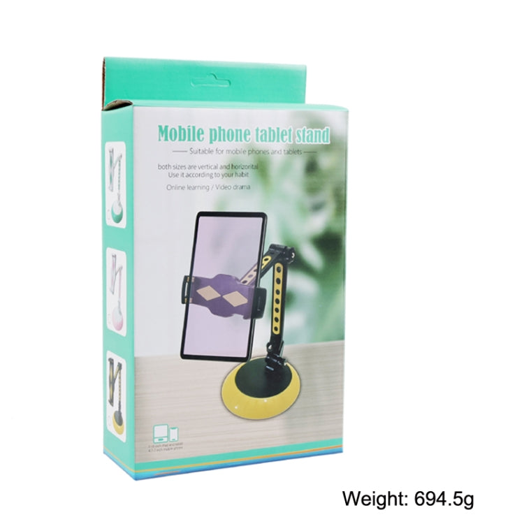 CJ-010 Rotating Desktop Tablet Bracket Foldable Online Learning Support Bracket(Yellow Black)