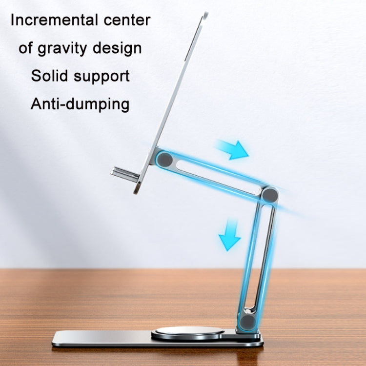 Portable Mobile Phone Tablet Desktop Stand, Color: All Metal Gray